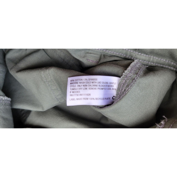 A New Day Slim High Rise Jeans Size 14 Womens Green Chino Stretch Denim Boho NWT - Picture 6 of 6